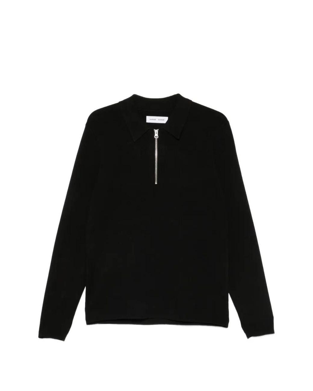 Samsøe & Samsøe Black Pull À Col Zippé for men
