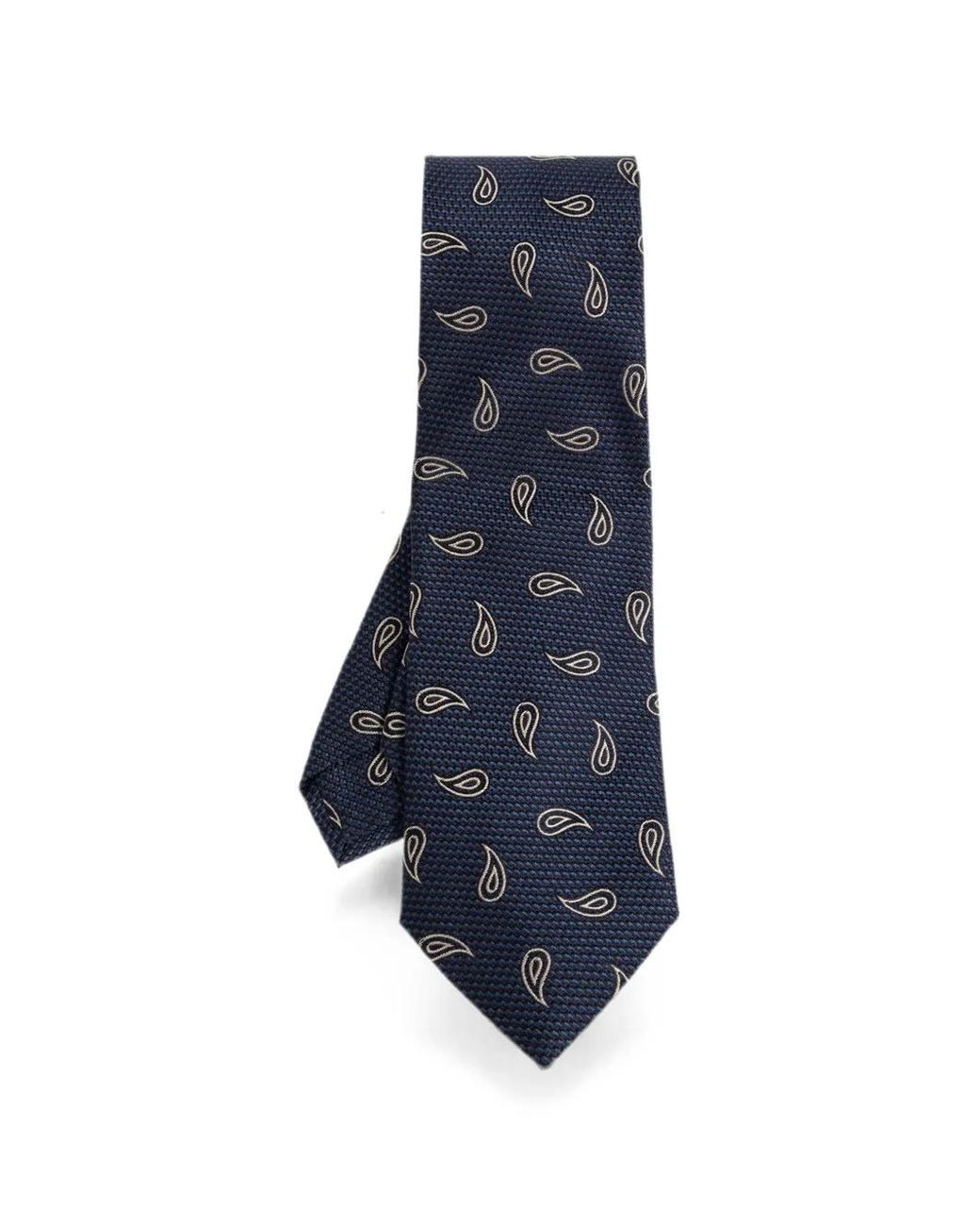 Etro Blue Cravate En Soie À Motif Cachemire for men