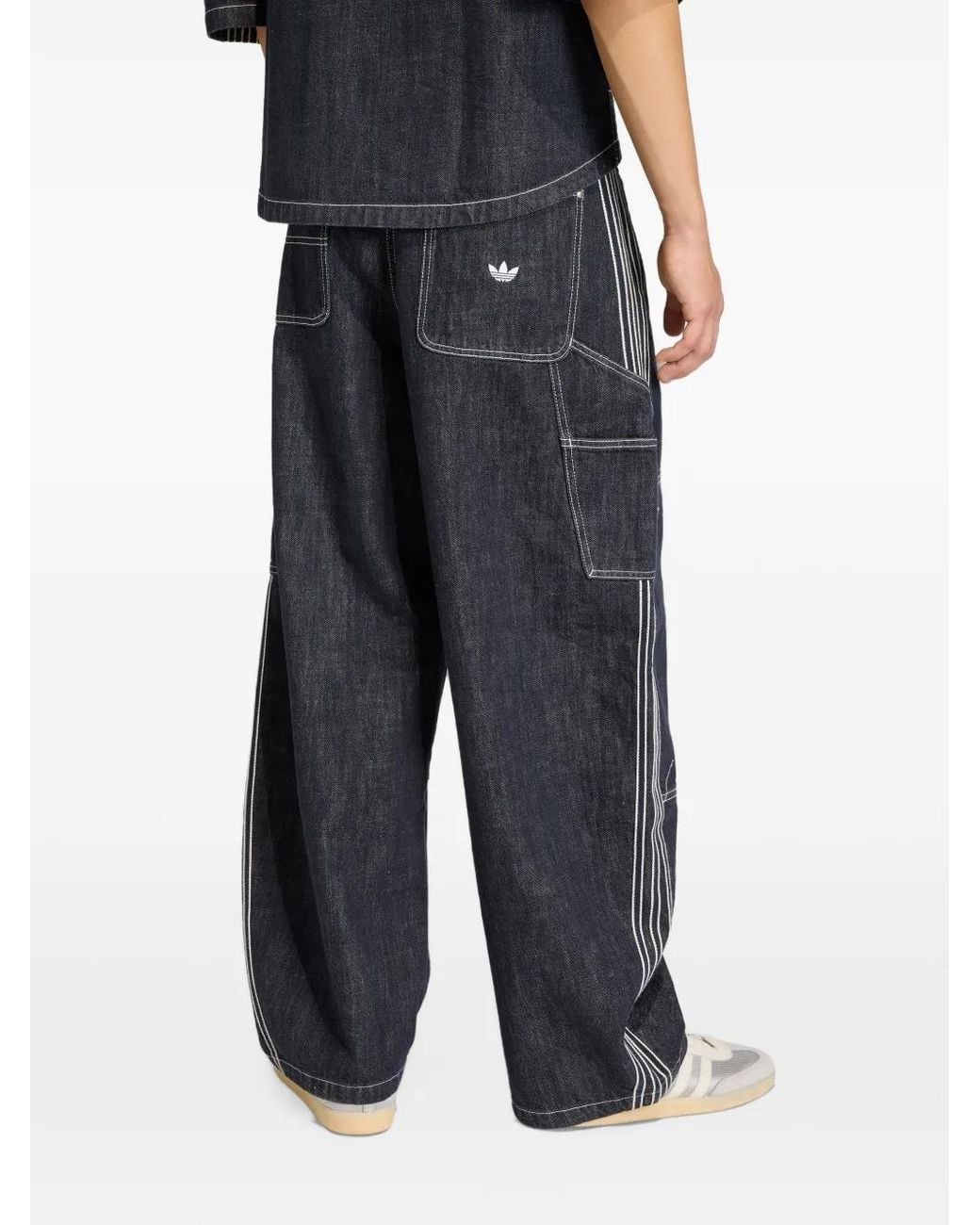 Adidas Blue Originals Denim Work Trousers for men