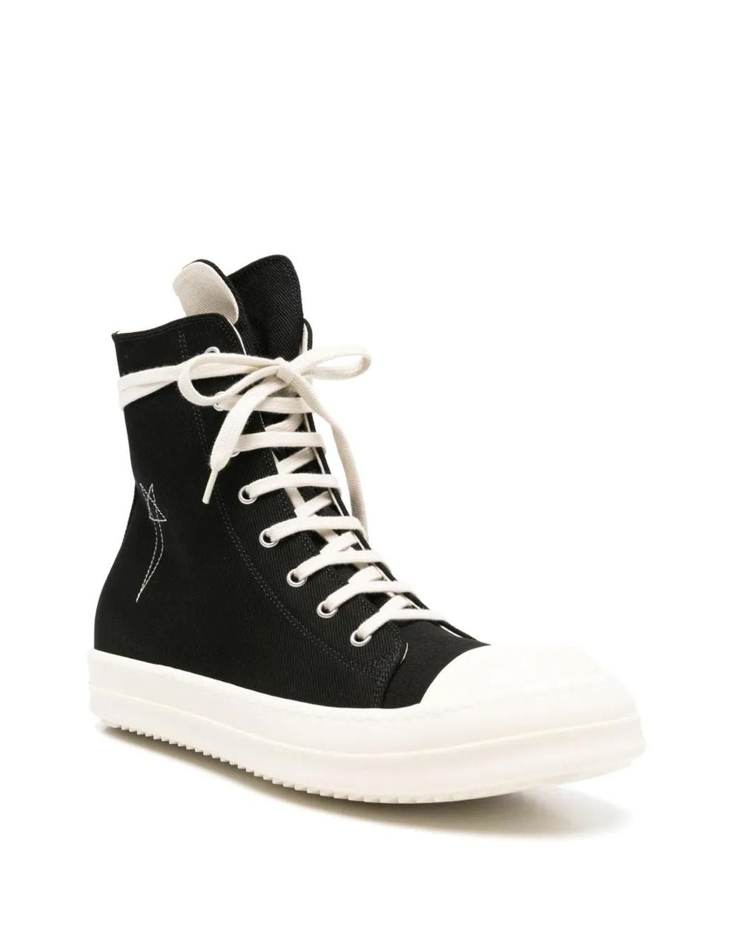 Rick Owens Black Lace-Up Sneakers for men