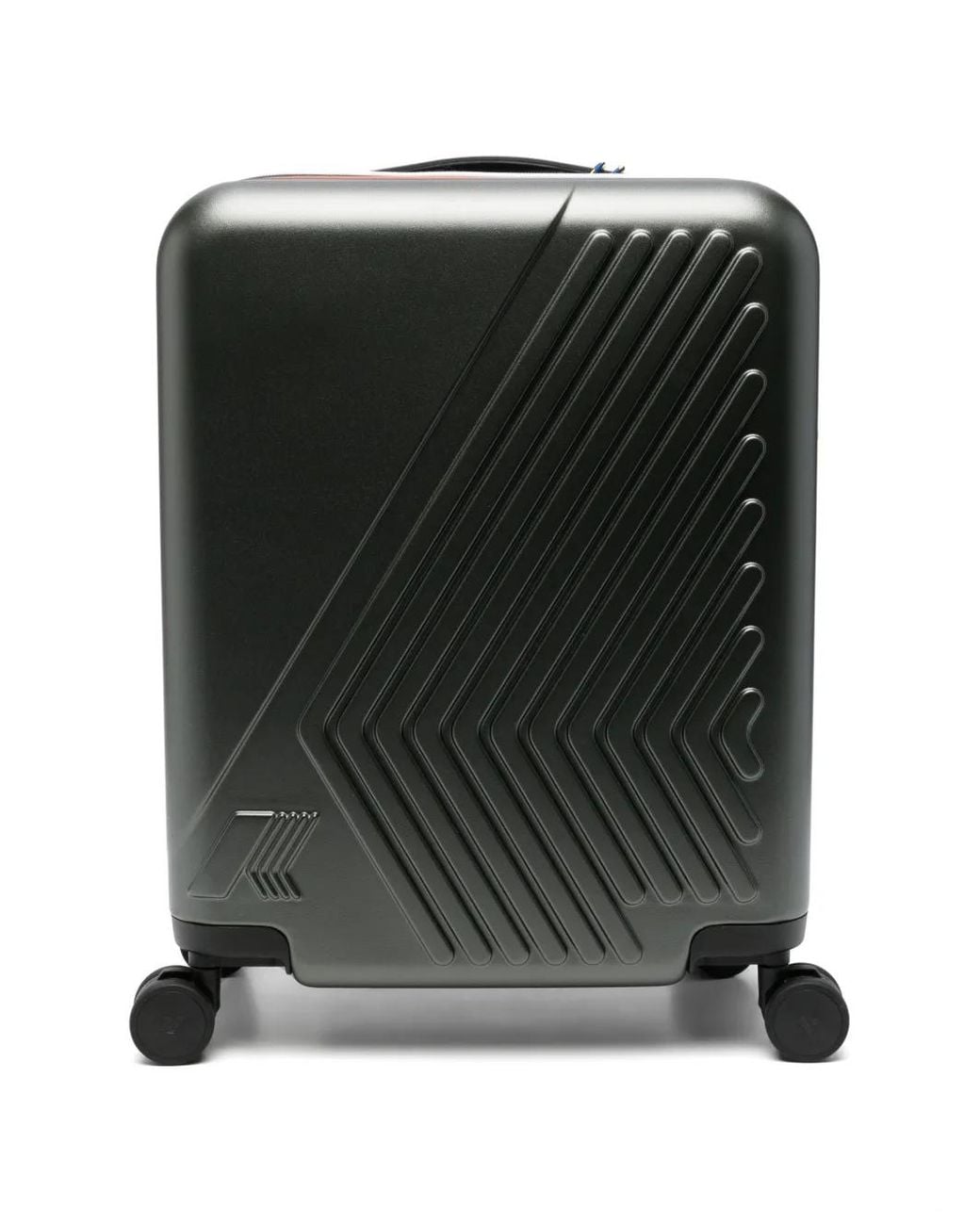 K-Way Black Logo-Embossed Hard-Shell Suitcase for men