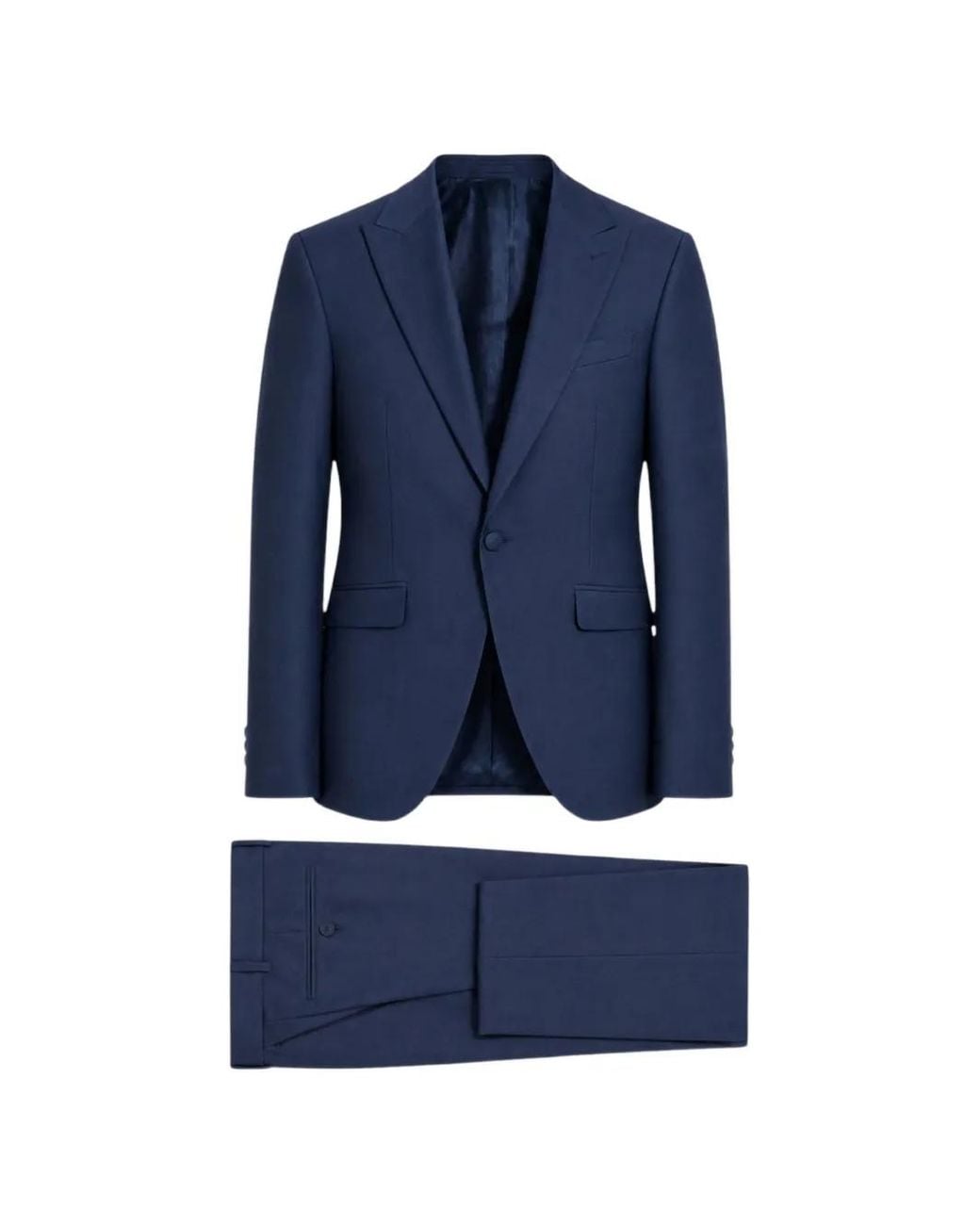 ETIEM TEXTIL S.L. Blue Single-Breasted Peak-Lapel Suit for men