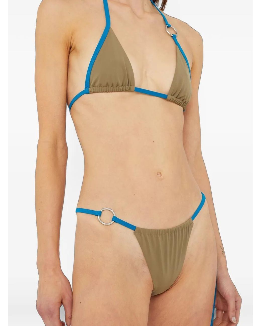 Christopher Esber Natural Lacuna Triangle Bikini Top