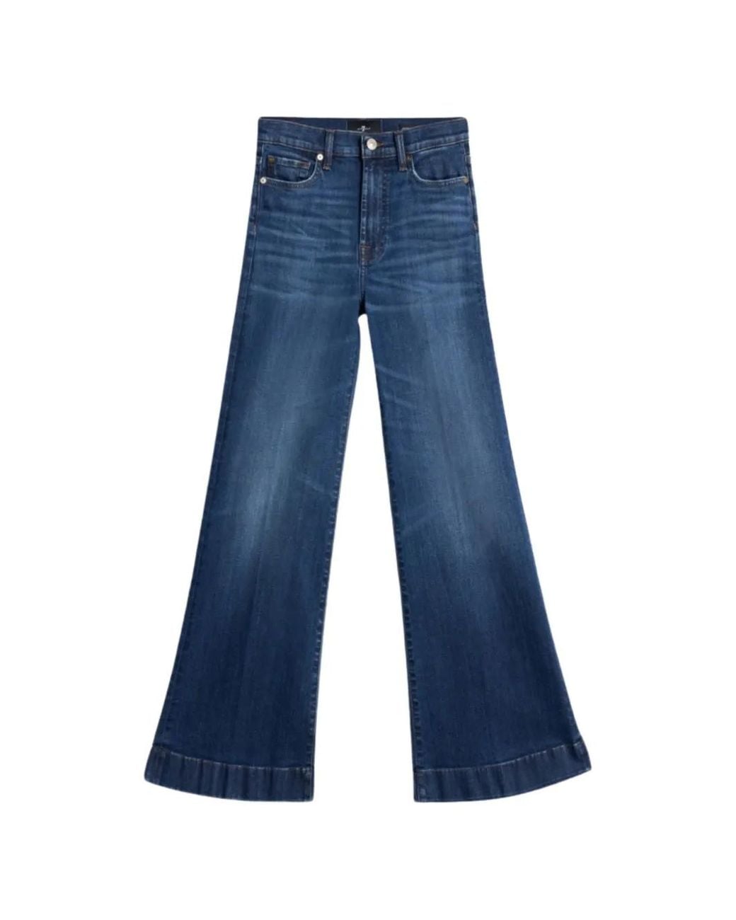7 For All Mankind Blue Five-Pocket Jeans