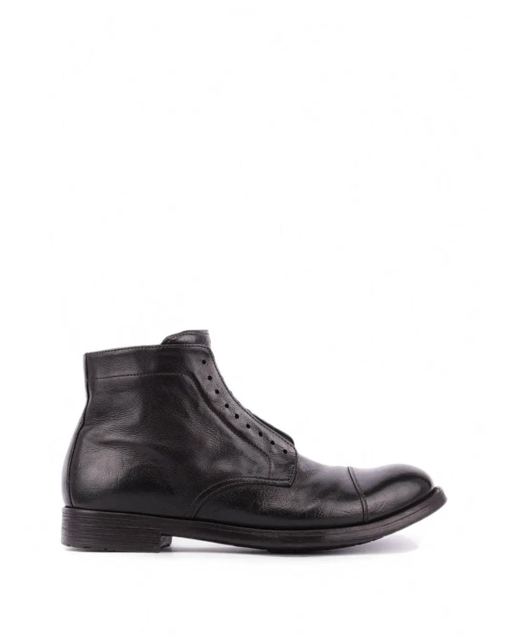 Officine Creative Black Hive 005 Zipped Boots for men