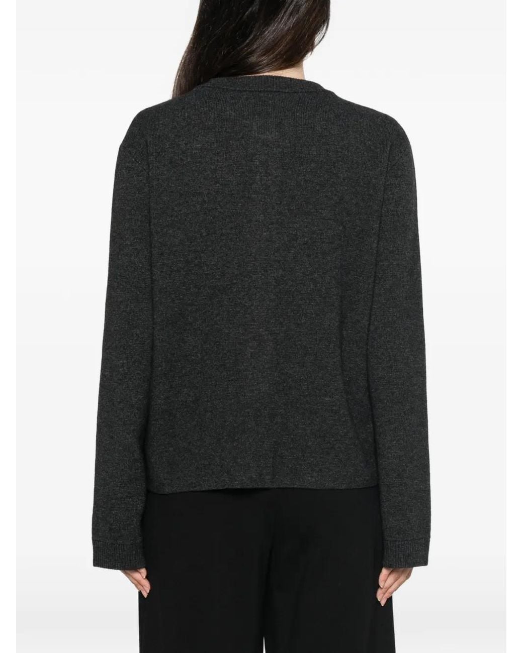 Liviana Conti Black Button-Up Patch-Pocket Cardigan
