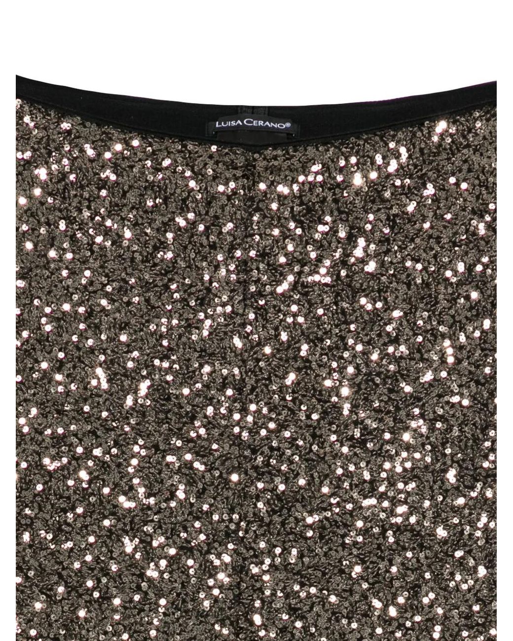 Luisa Cerano Gray Sequinned Flared Trousers