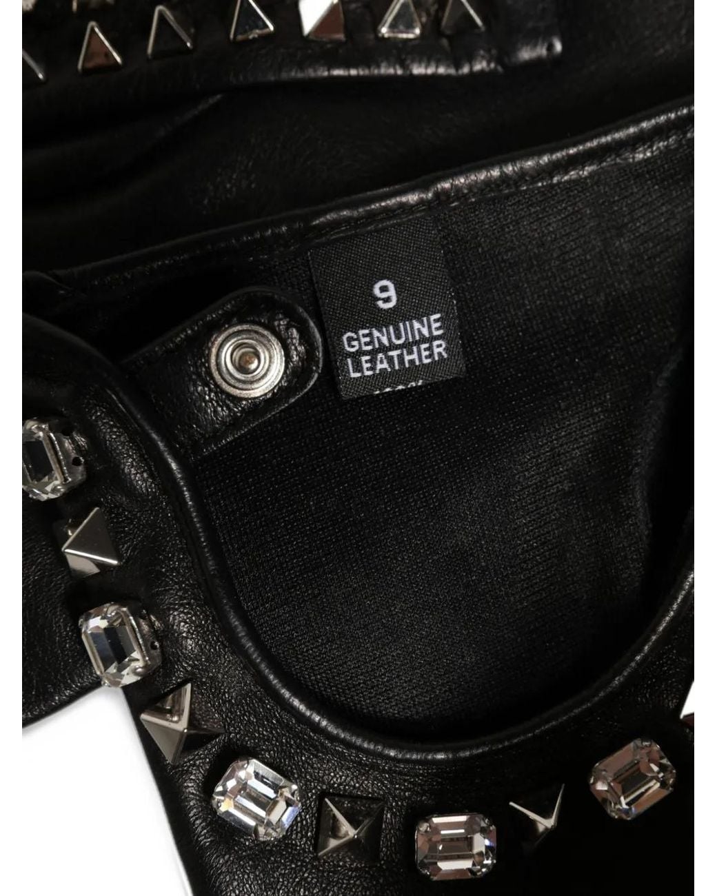 Dolce & Gabbana Black Stud-Embellished Fingerless Gloves