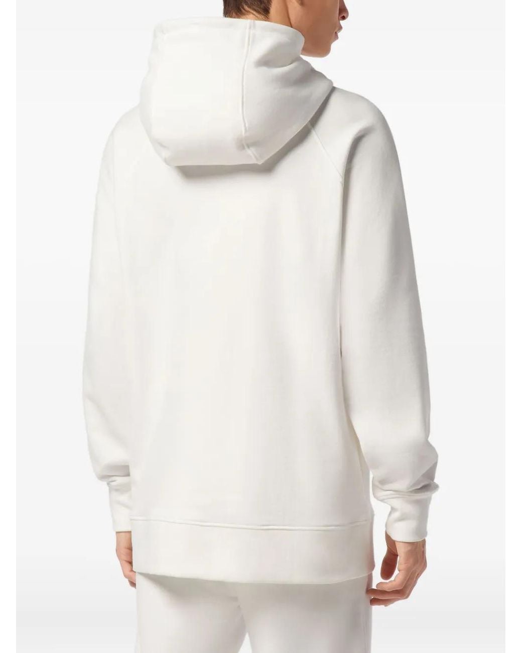 Philipp Plein White Hoodie Basic Signature for men