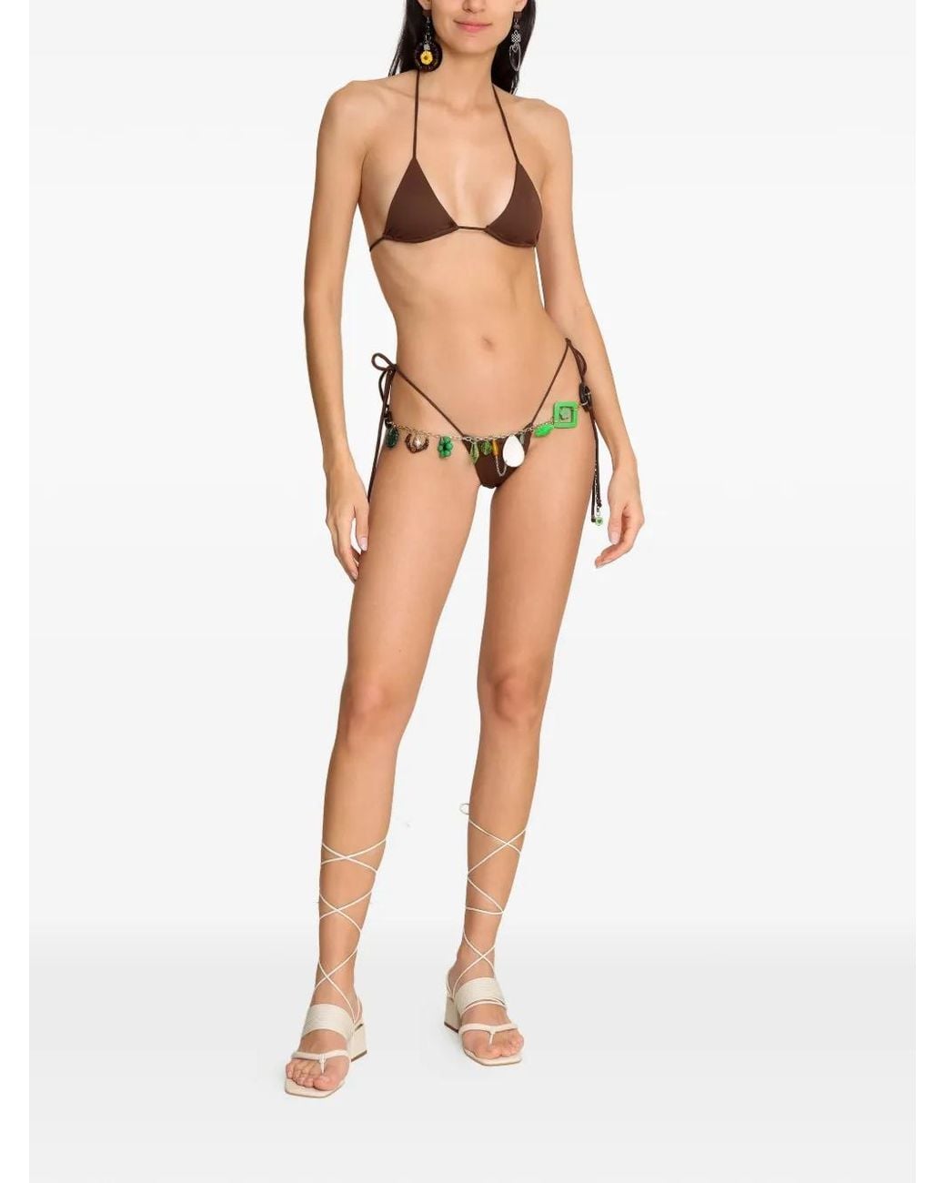 Amir Slama White String-Straps Bikini Set