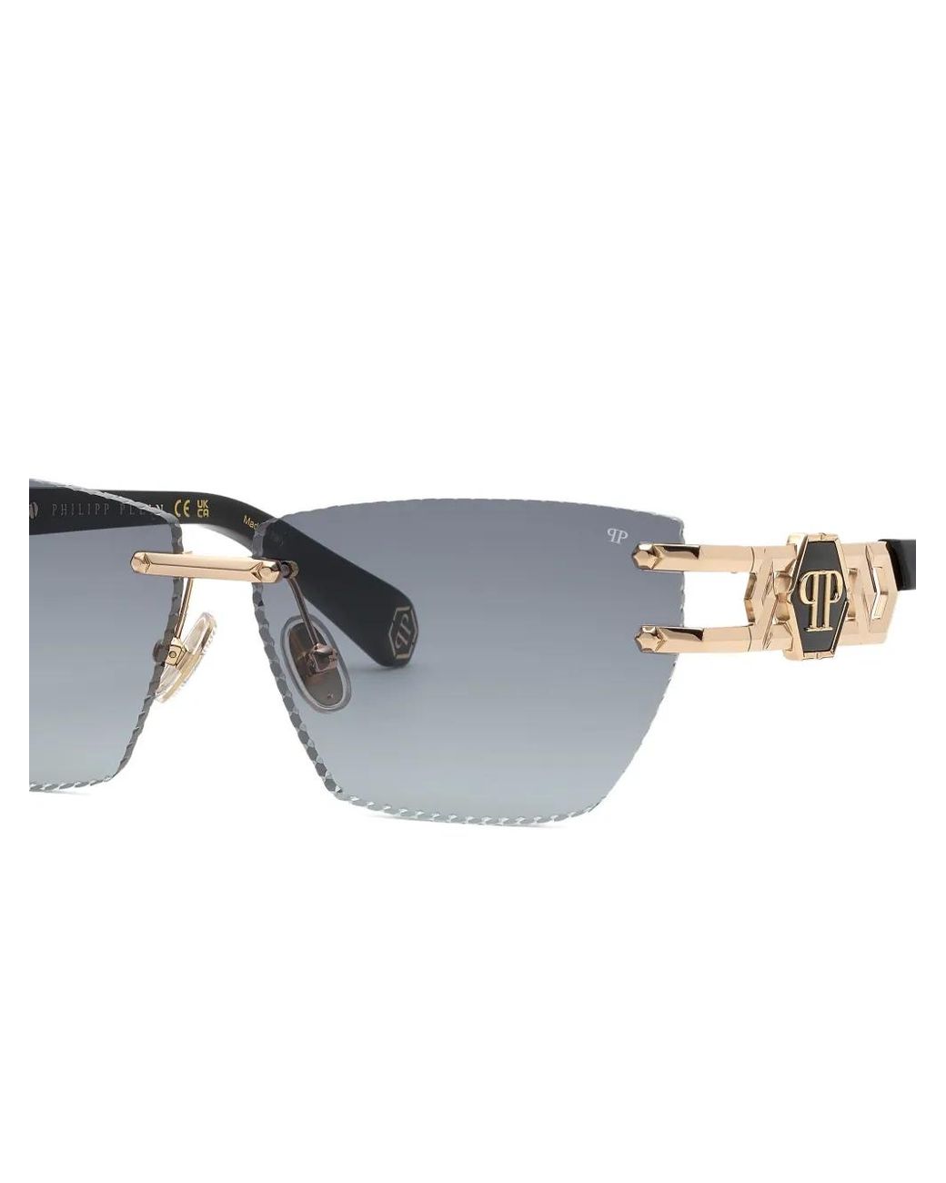 Philipp Plein Gray Geometric Sunglasses