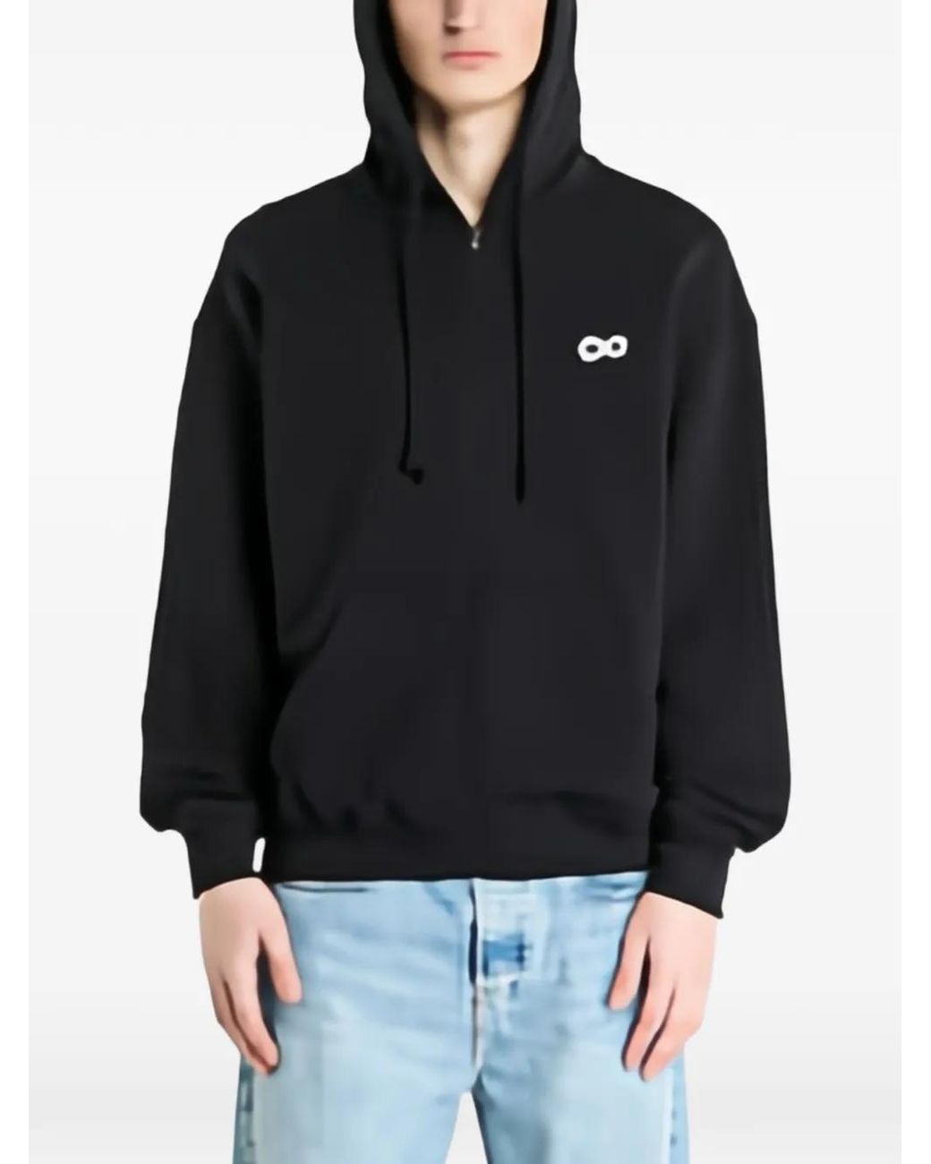 Prosto. Black Infinity Zip-Up Hoodie for men