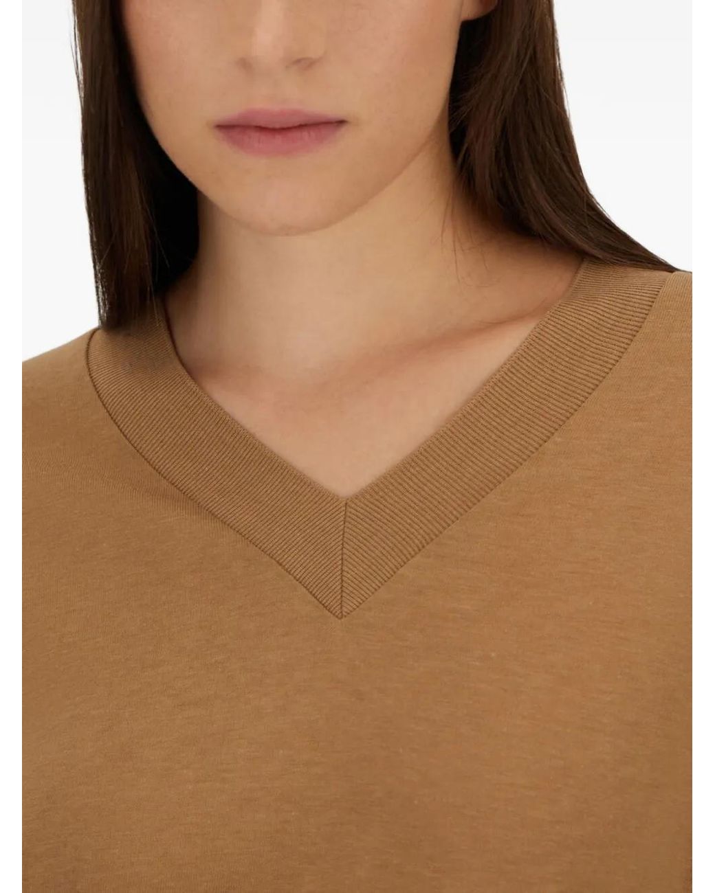 Herno Brown Lyocell Cotton Polyester Sweater