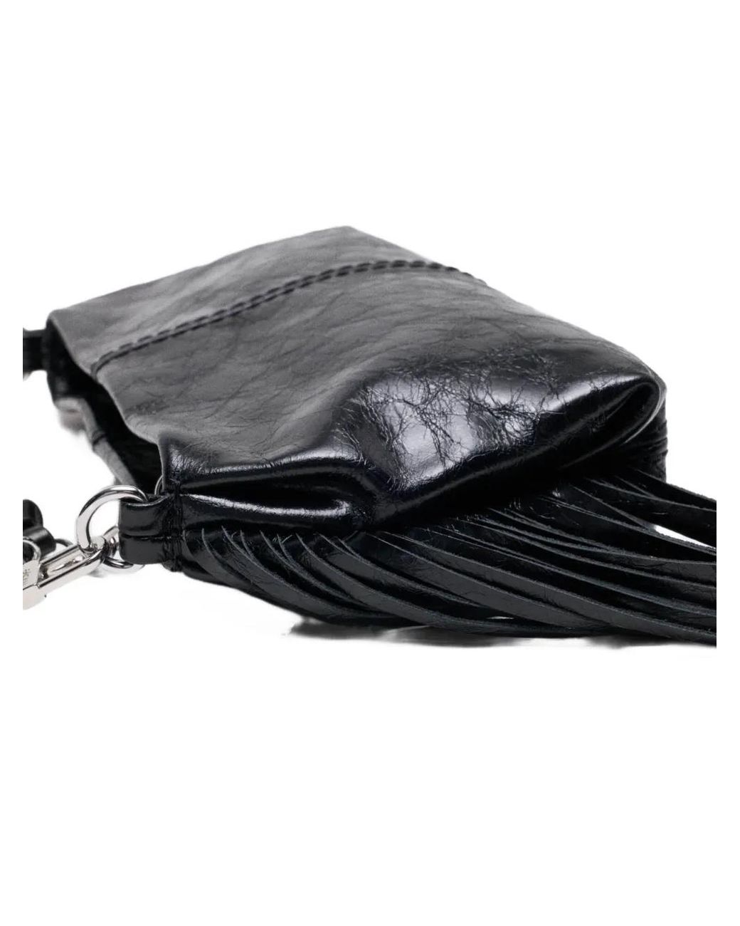 Maje White Miss M Fringe-Detail Clutch Bag