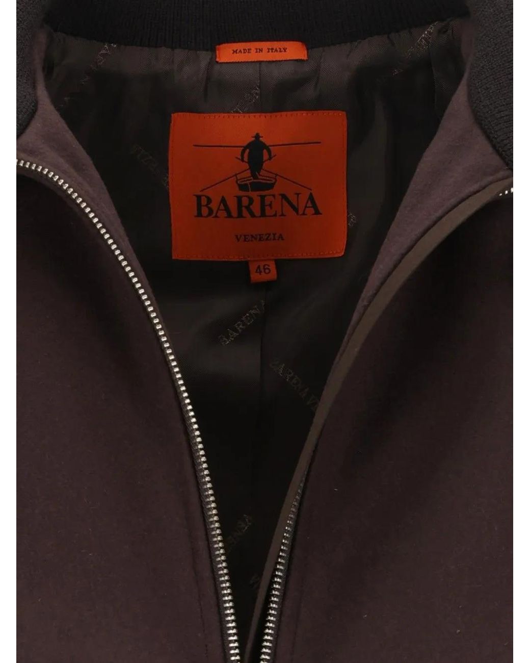 Barena Brown Ribbed-Trim Zip-Up Jacket for men