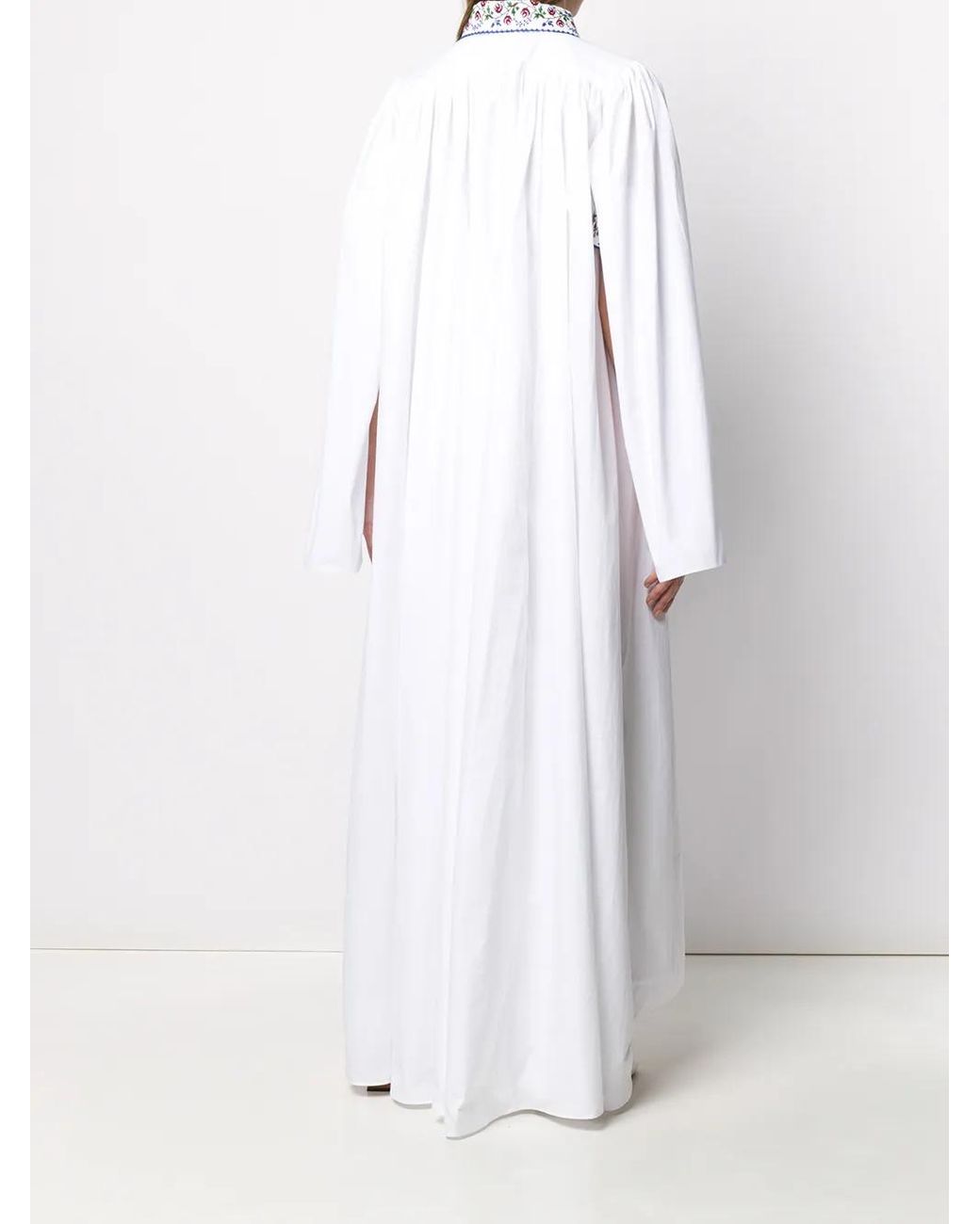 SEEN USERS White Capelet Maxi Dress