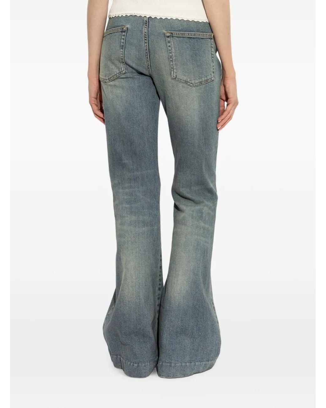McQueen Blue Jean À Coupe Évasée