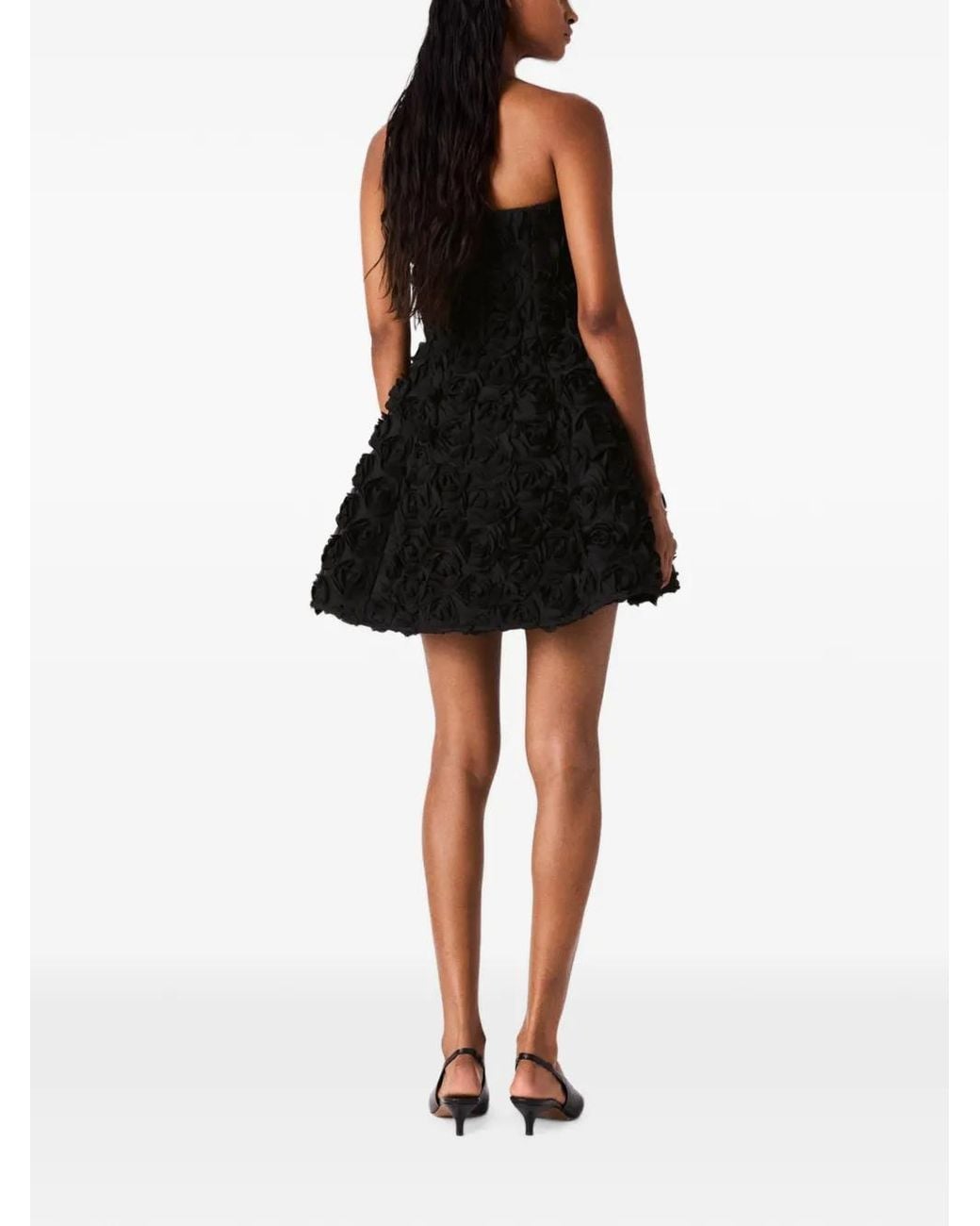 Maje Strapless Midi-Jurk in het Black