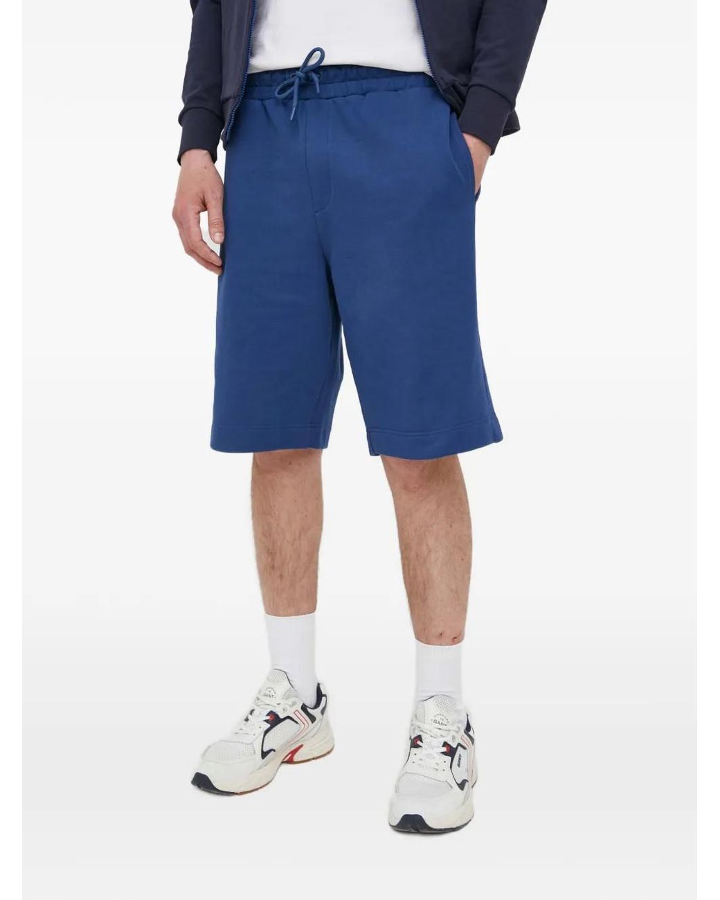 Trussardi Blue Drawstring Track Shorts for men