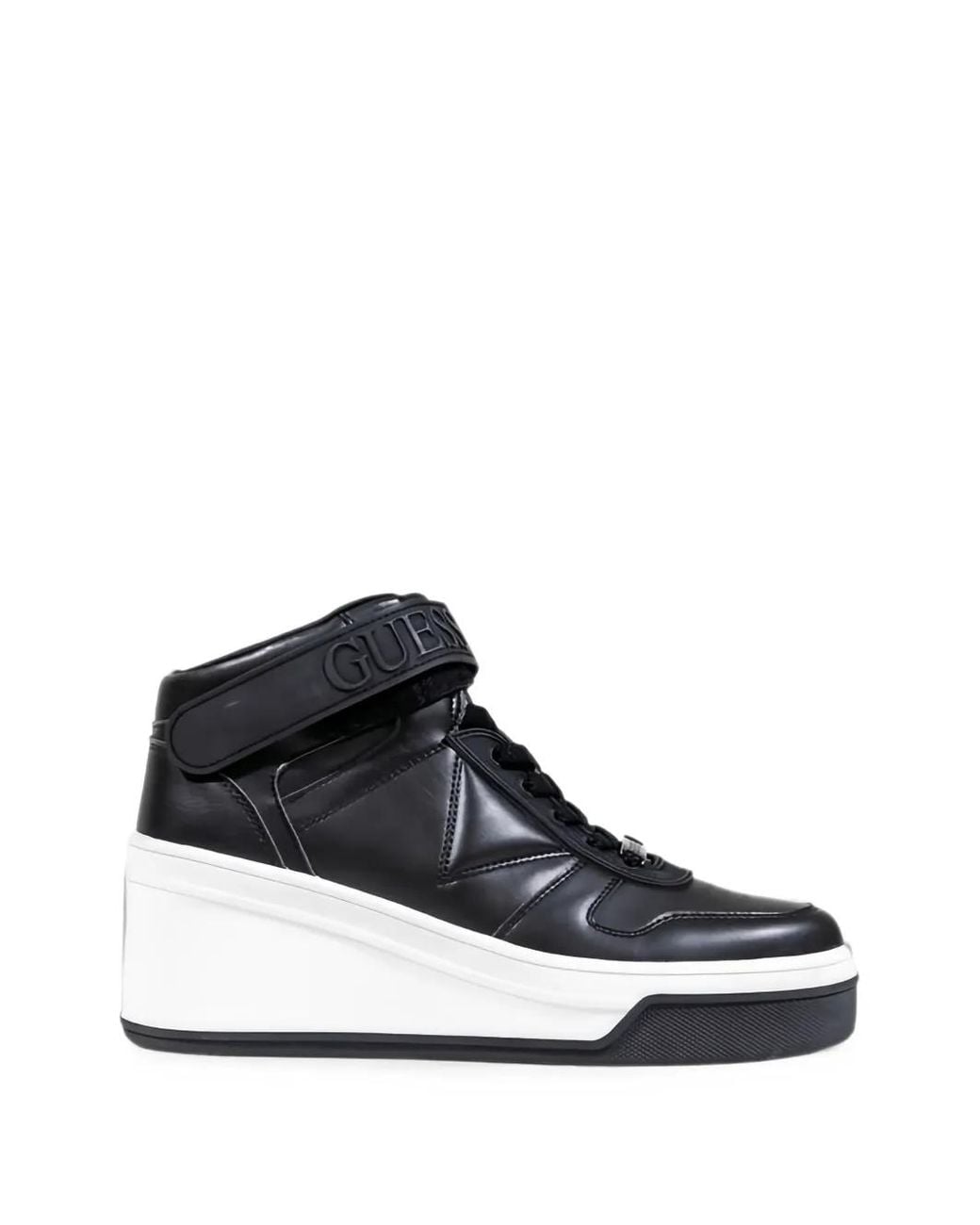 Guess White Touch-Strap Sneakers