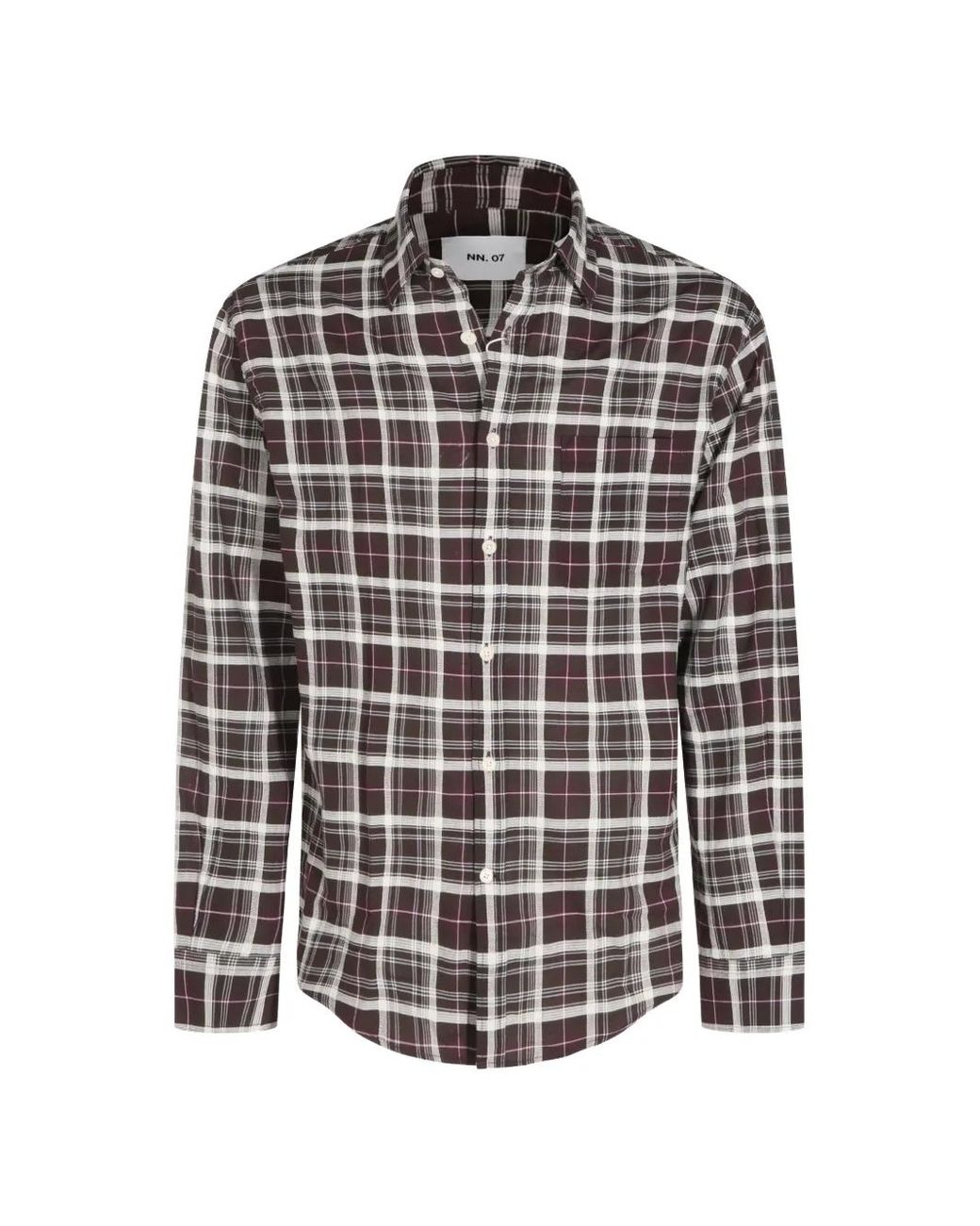 NN07 Red Deon Check-Print Shirt for men