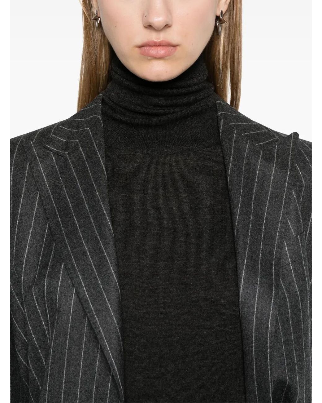 Max Mara Black Cashmere Turtleneck