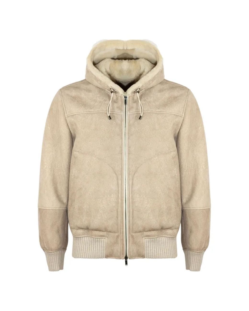 Volfagli Natural Suede Hooded Jacket for men