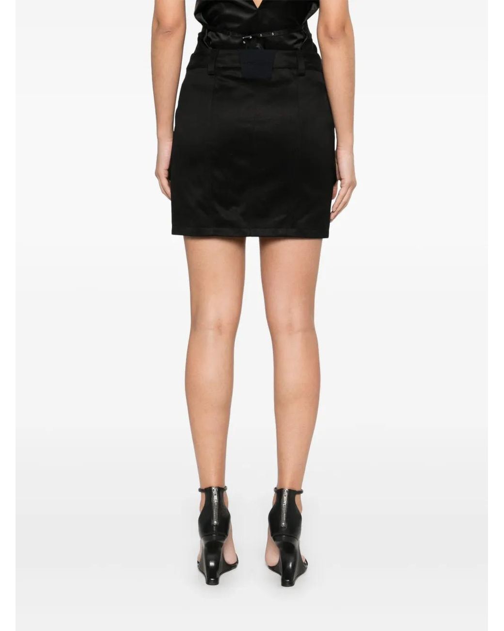 Mugler Black Cargo Mini Skirt
