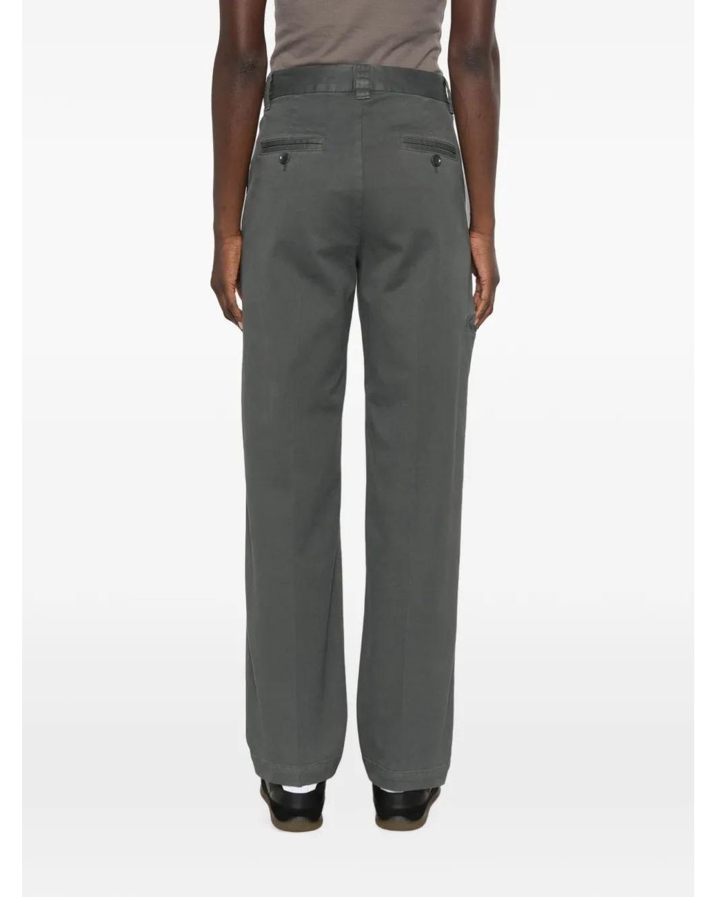 Aspesi Gray Straight-Leg Trousers