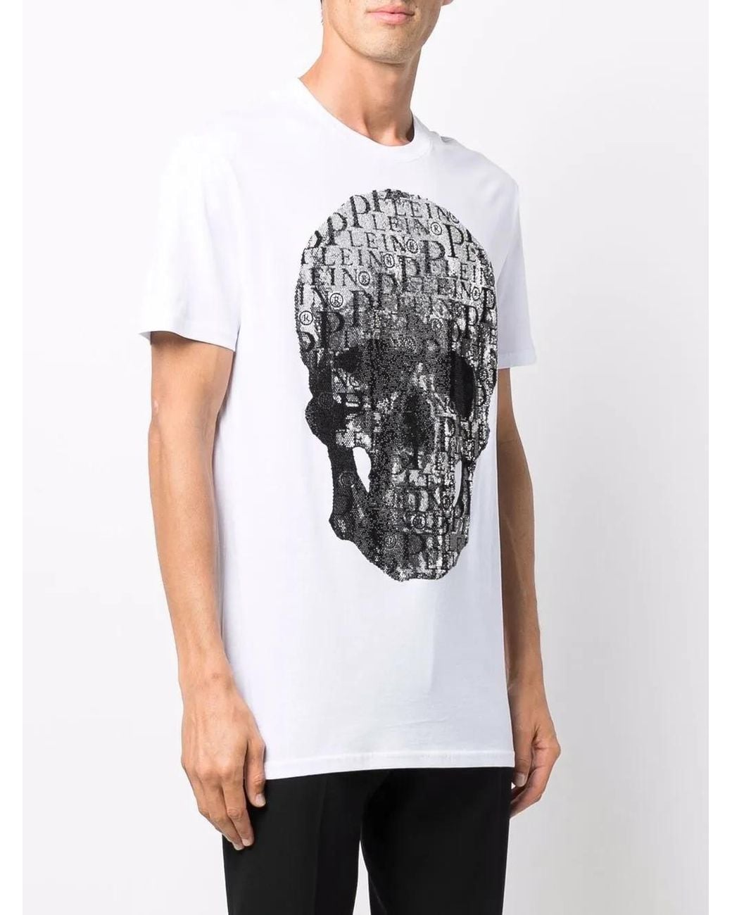 Philipp Plein T-Shirt Met Ronde Hals in het White