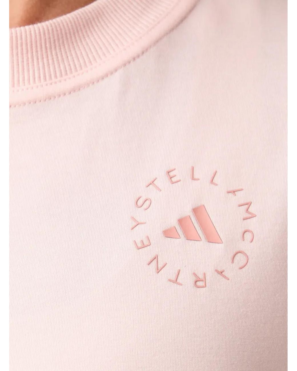 Adidas By Stella McCartney Pink T-Shirt À Logo Imprimé