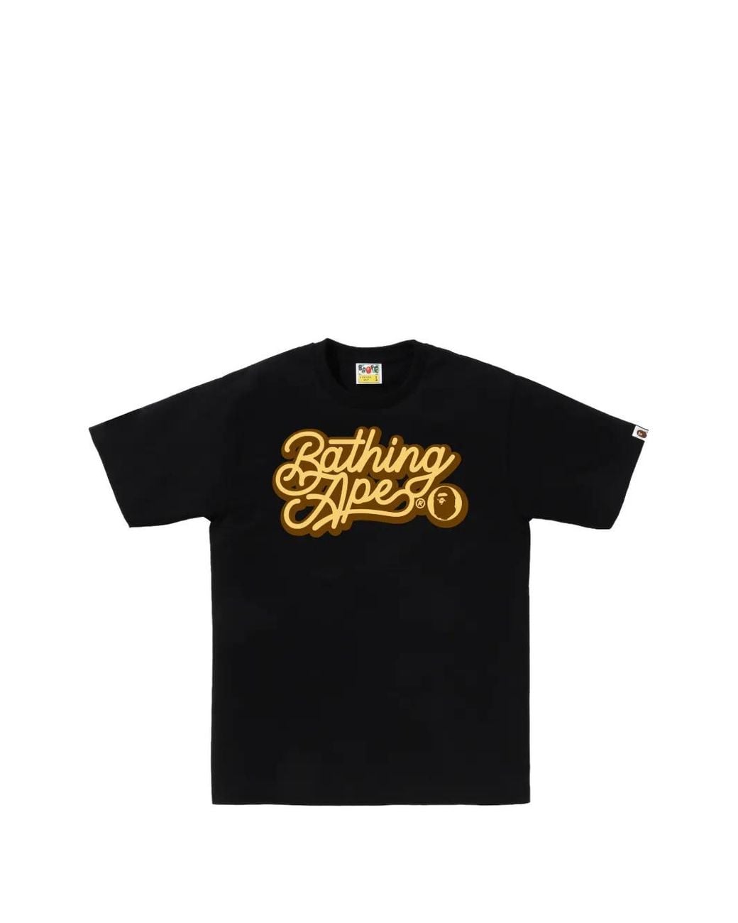 A Bathing Ape Black Script Logo-Print T-Shirt for men