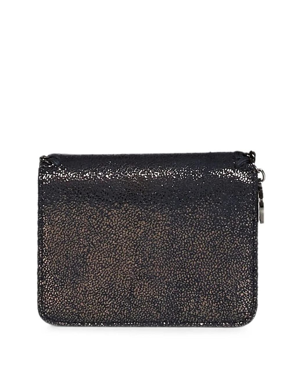 Stella McCartney Black Falabella Chain-Trim Wallet