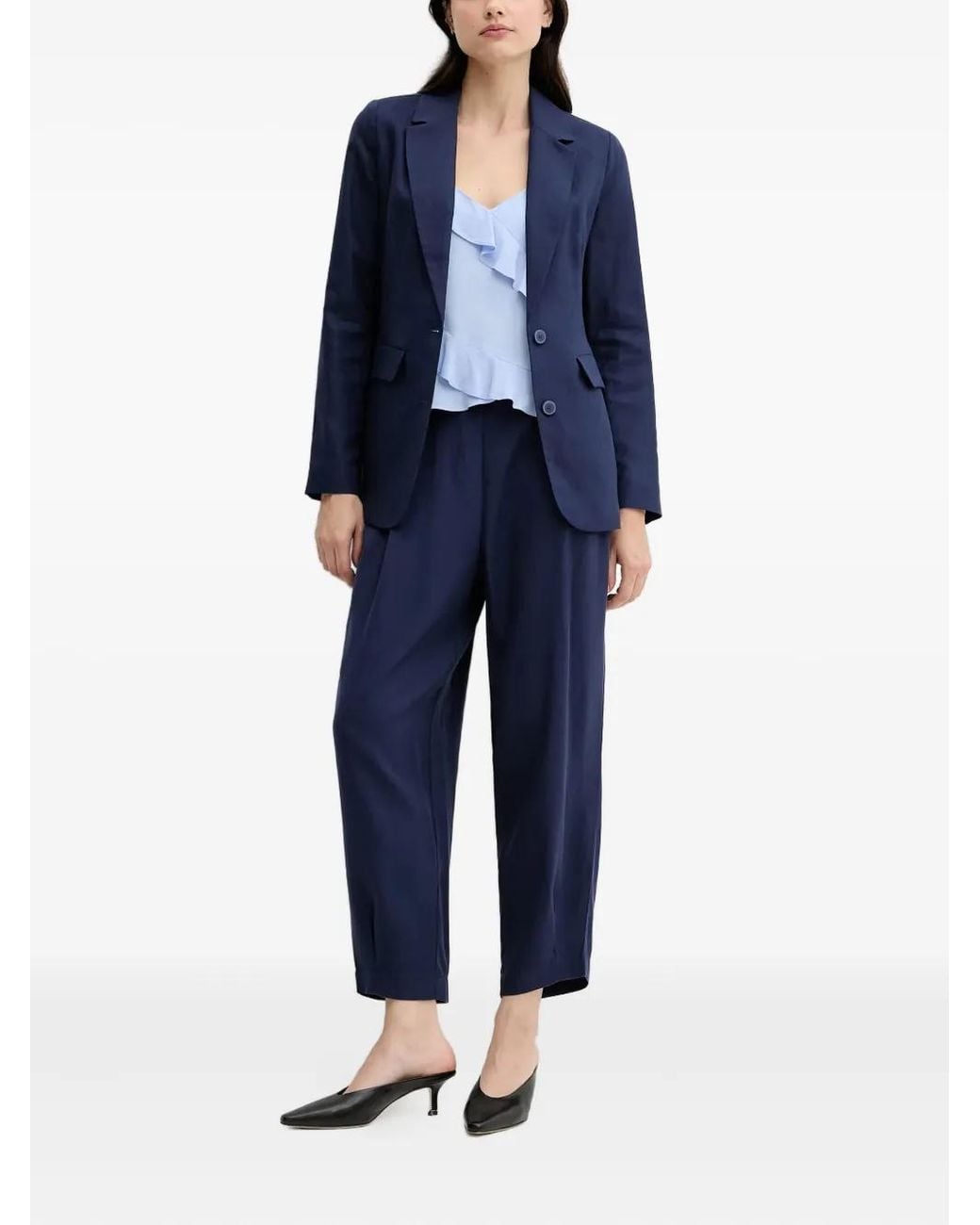 Benetton Blue Buttoned Blazer