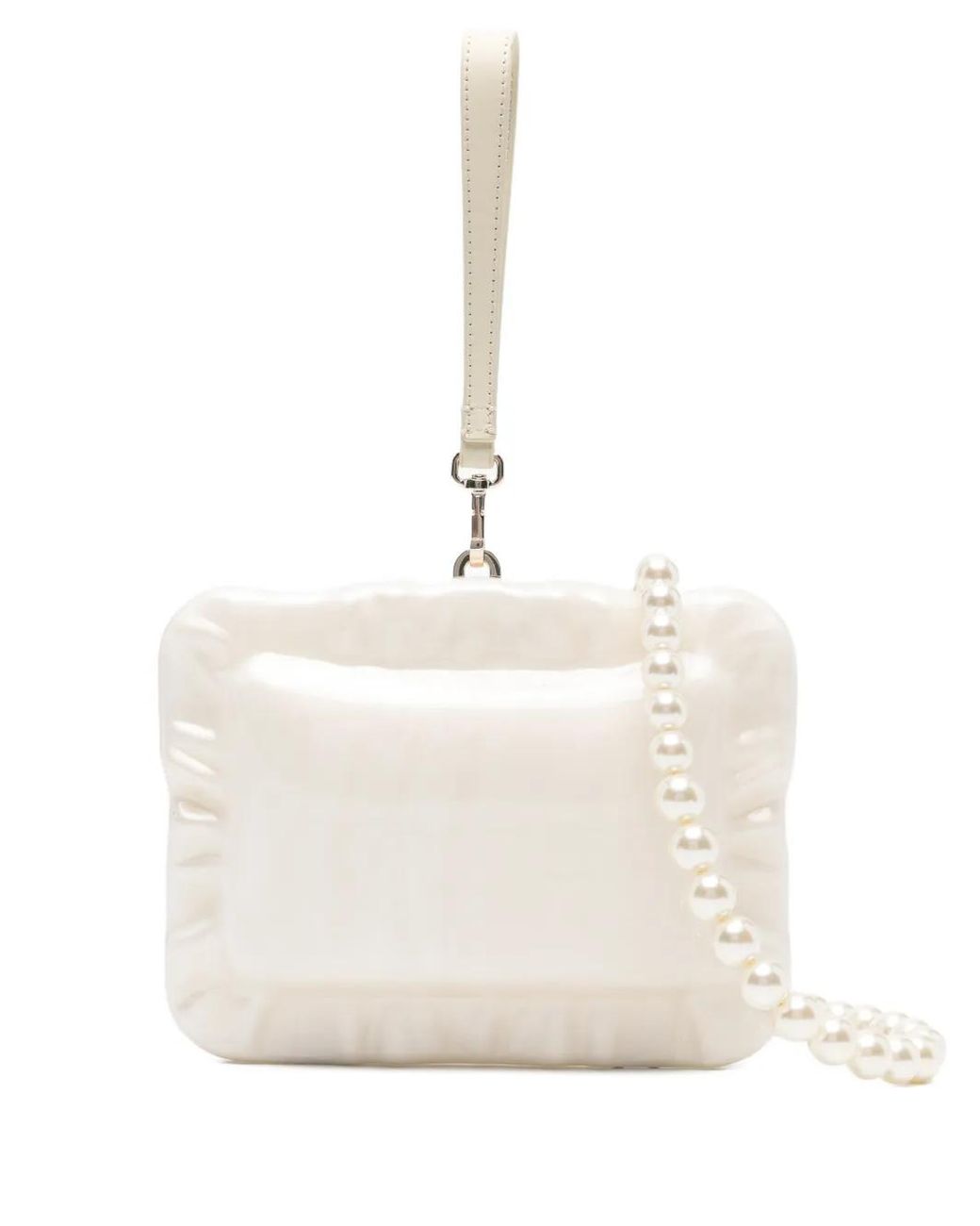 Simone Rocha White Pearl Pillowcase Clutch