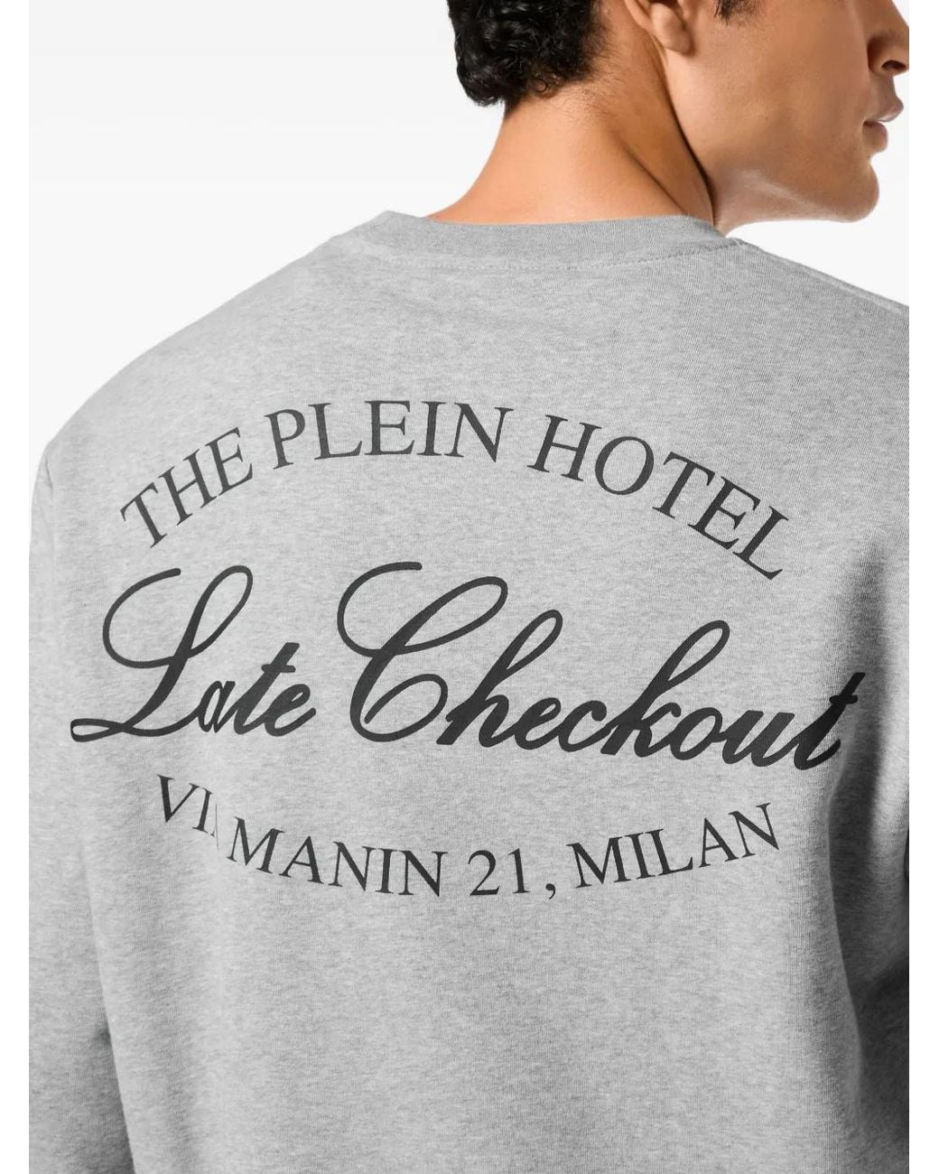 Philipp Plein Gray Crest-Embellished Cotton Sweatshirt for men