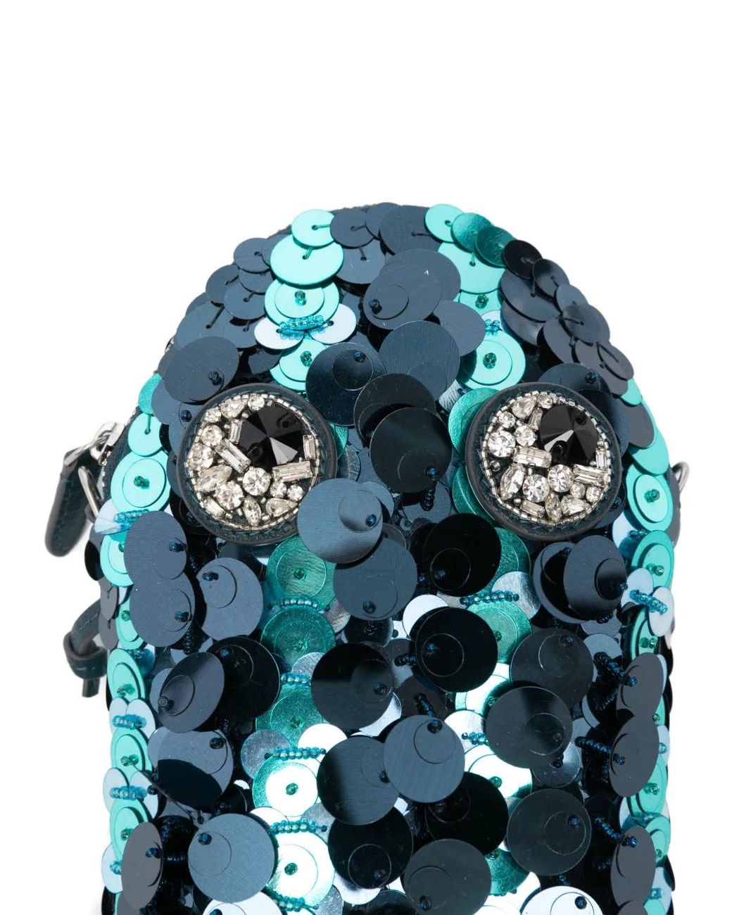 Anya Hindmarch Blue Sequin Embellished Clutch Bag