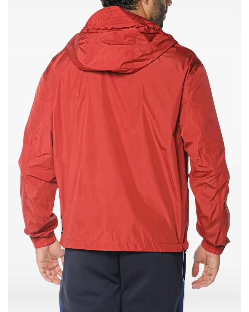 ARMANI EXCHANGE Red Hooded Blouson Jacket for men