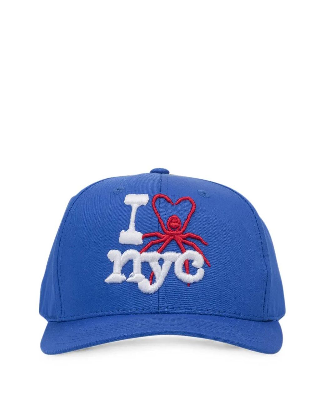 Sp5der Blue I Love Nyc-Embroidered Baseball Cap for men