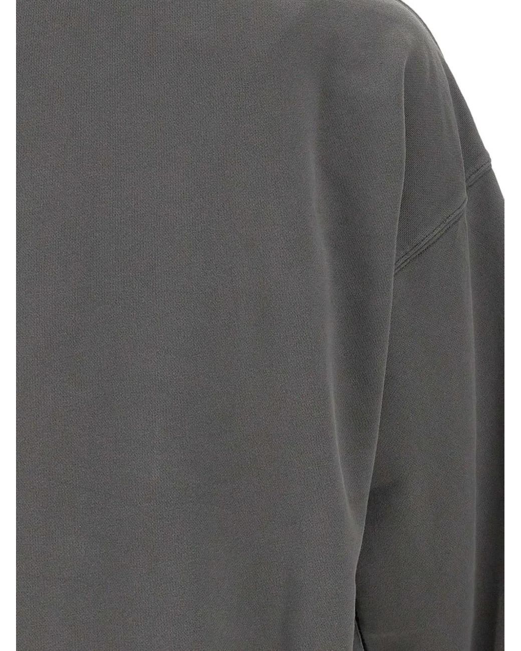 Carhartt Gray Embroidered Crew Neck Sweatshirt