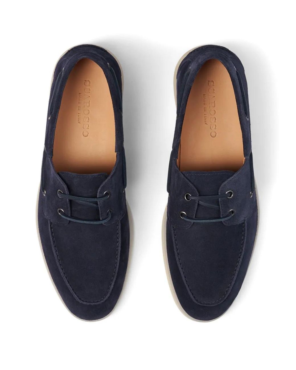 Scarosso Blue Suede Boat Shoes for men