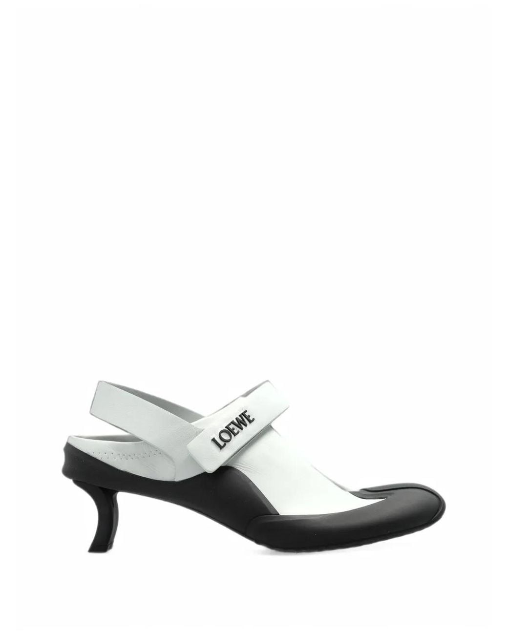 Loewe White Dive Slingback