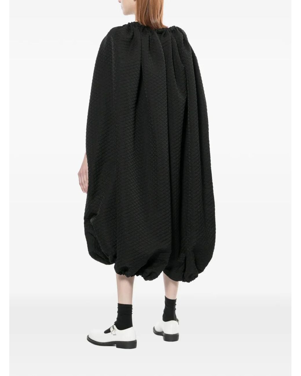 Comme des Garçons Black Textured Gathered Dress