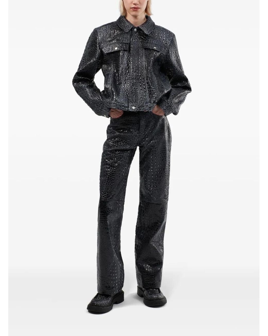CAMPERLAB Blue Leather Jacket