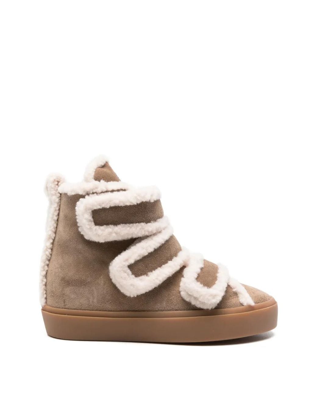 Inuikii Natural Shearling Touch-Strap Ankle Boots