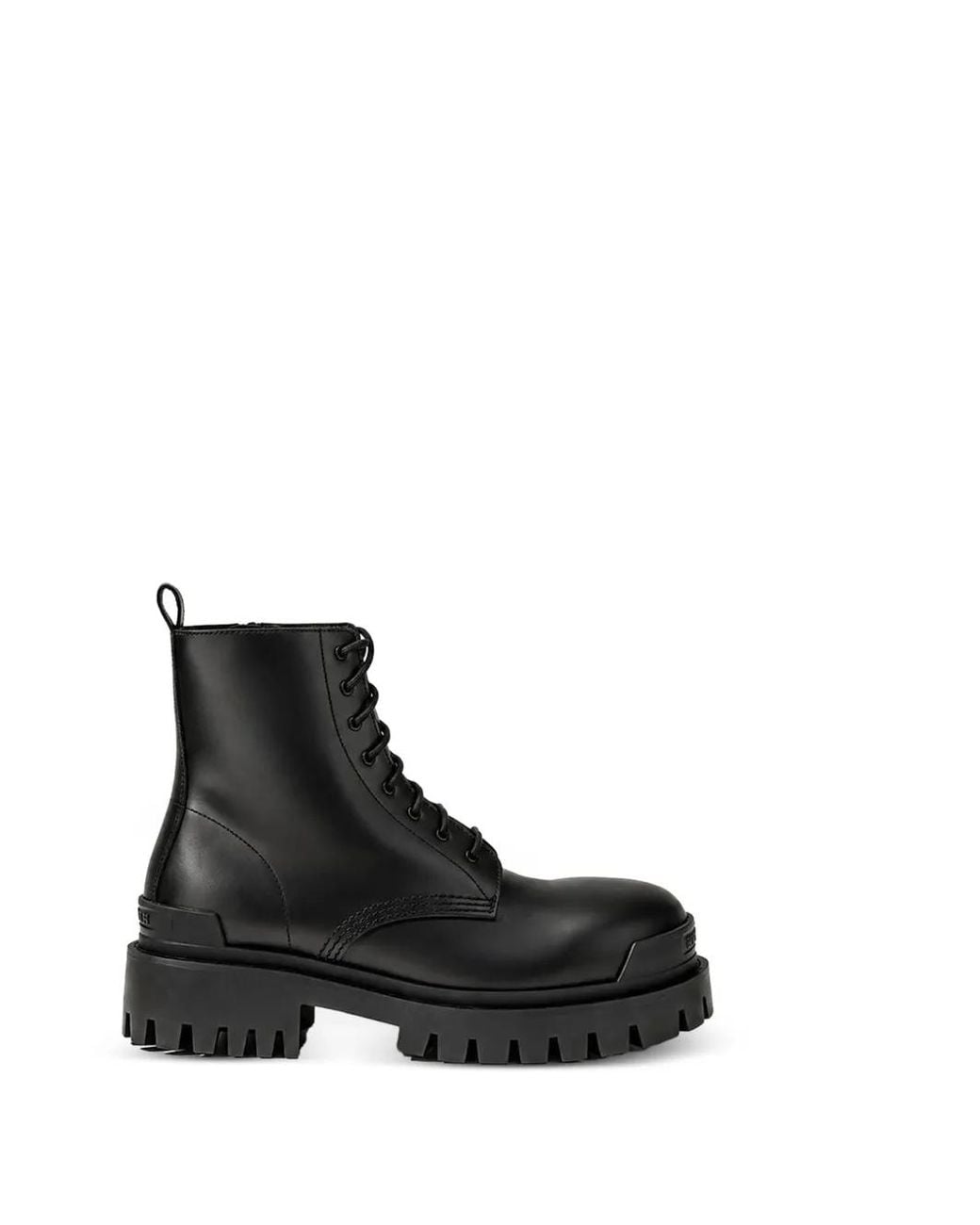 Balenciaga Black Strike Lace-Up Ankle Boots for men