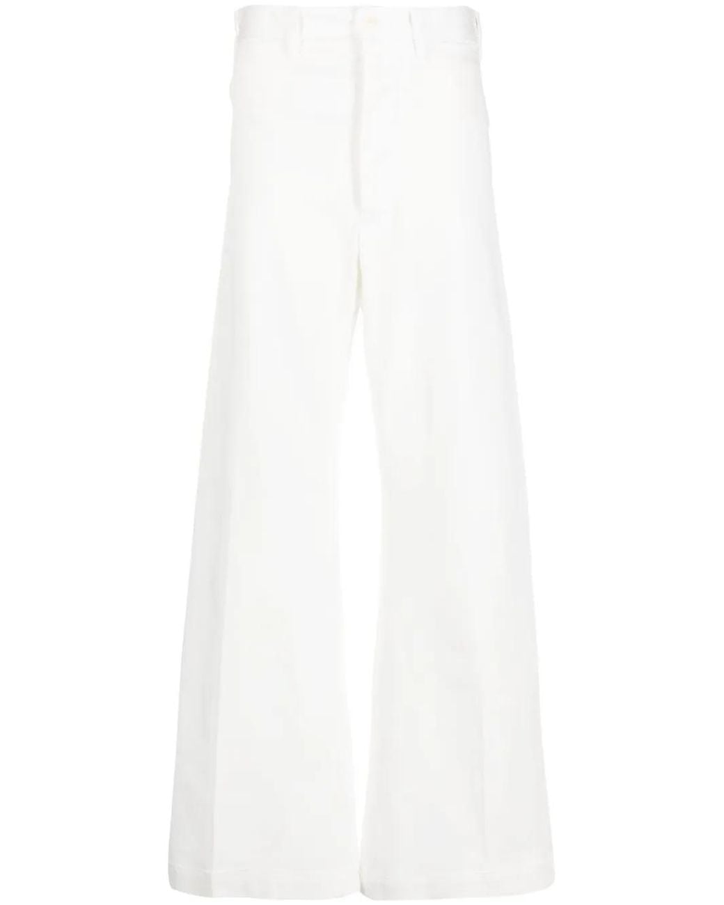 Polo Ralph Lauren White Cotton Trousers