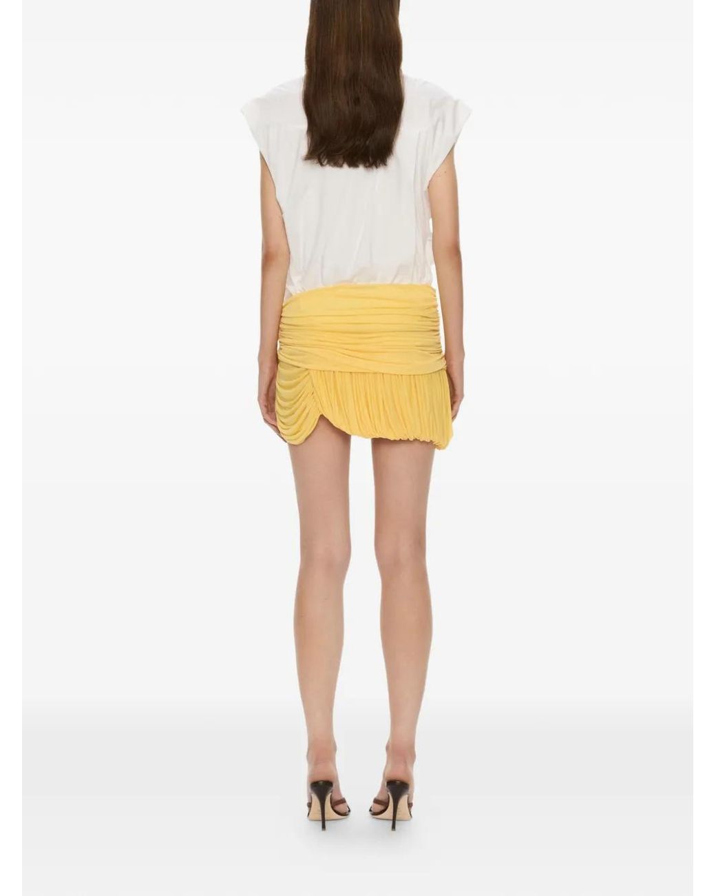 Christopher Esber Yellow Bubble Mini Skirt