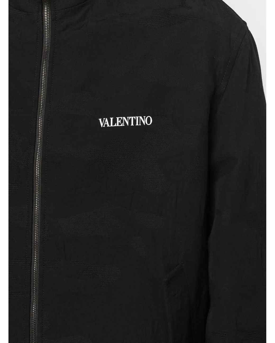 Valentino Garavani Black Jacket With Logo for men