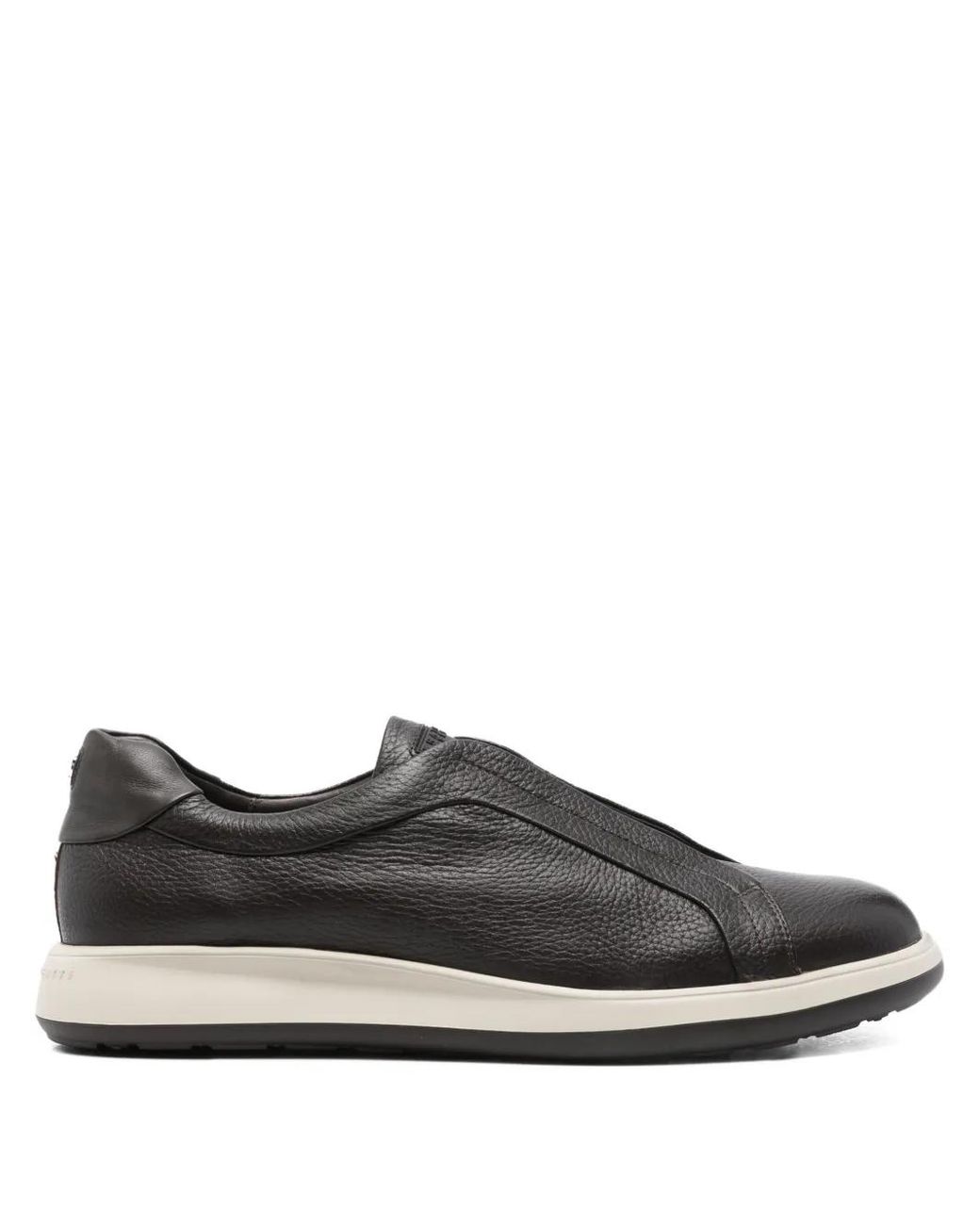 Fratelli Rossetti Black Leather Slip-On Sneakers for men